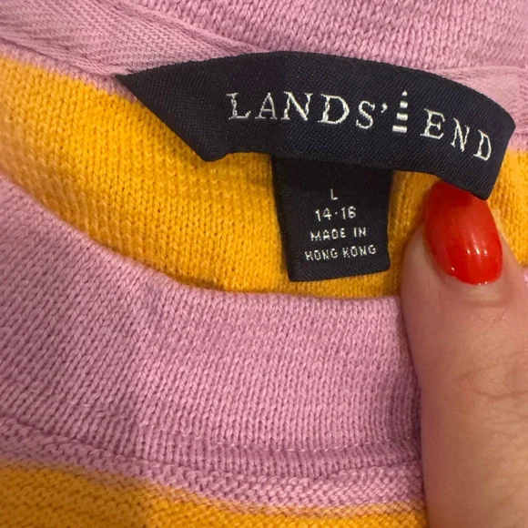 VINTAGE lands end bright top - Picture 3 of 3